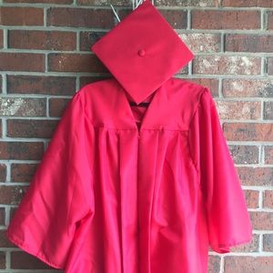 Red graduation gown!